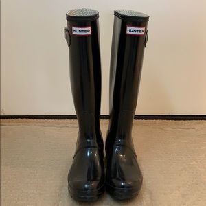 Hunter Original Tall Gloss Black Rainboots